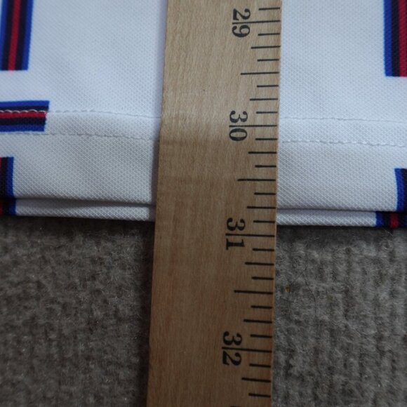 Extracurricular Polo Shirt XL White Geometric Print Performance - Picture 5 of 7